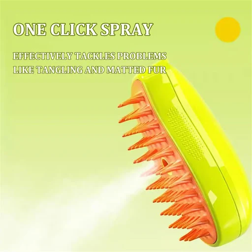 Cat Steam Brush Cat Dog Grooming Comb Pet Electric Spray Massage Comb 3 In1 Cats Hair Brush Usb Charging Hair Removal Co