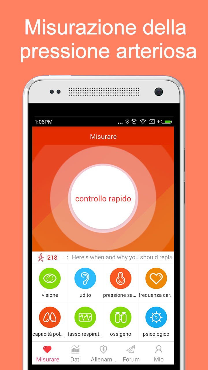 Android application iCare Health Monitor Pro screenshort