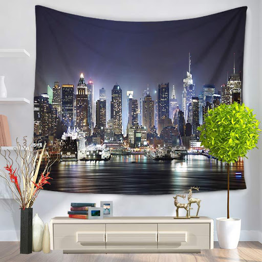 Title 2, Art building tapestry for unique home decor. Tr...