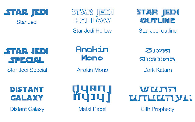 Star Wars Font chrome extension