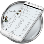 Cover Image of ดาวน์โหลด Dialer Circle White Gray Theme 1.1 APK