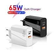 Củ Sạc Nhanh 65W Qc 3.0 32W Pd 33W Gan Điện Thoại Máy Tính Bảng Cáp Type C 6A