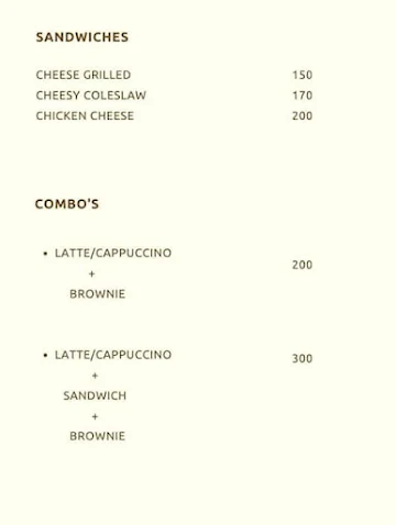 Obsessive Coffee Disorder menu 