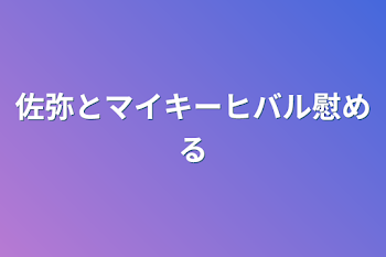 佐弥とマイキーヒバル慰める