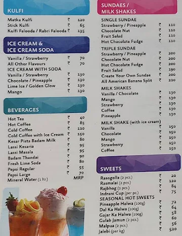 Bikanervala menu 