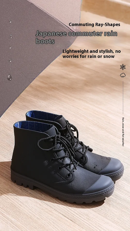 Botas cortas de goma impermeables para la lluvia Mantente seco y cómodo con estas botas resistentes al agua ideales para cualquier clima.