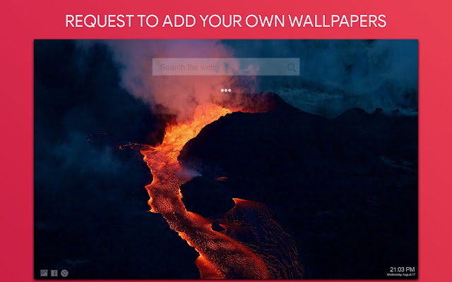 Volcano Wallpaper HD Custom New Tab