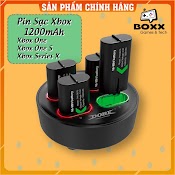 [Mã 1212Elsale0 Giảm 5% Đơn 400K] Pin Sạc Cho Tay Cầm Xbox One S, Xbox Series X Bộ 4 Viên Pin 1200Mah Kèm Dock Sạc