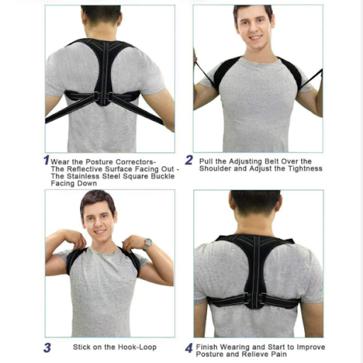Title 4, Adult female hunchback posture corrector. Invis...