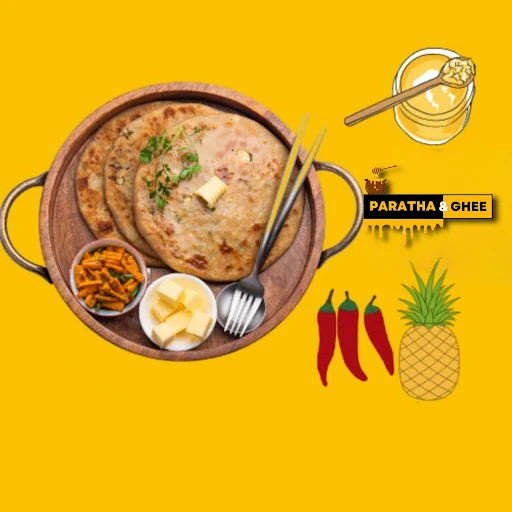 Sweet & Spicy Pineapple Paratha [Desi Ghee]