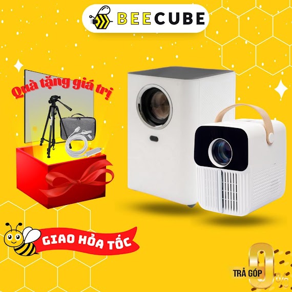 [Mã 156Elha80K Giảm 6% Đơn 400K] Máy Chiếu Mini Beecube Chính Hãng Độc Quyền Bảo Hành 12 Tháng