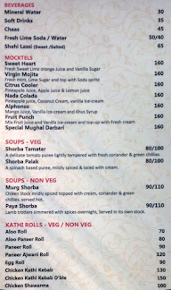 Mughal Darbar Express menu 1