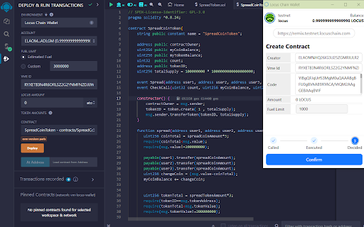 Locus Chain Wallet (For Testnet)