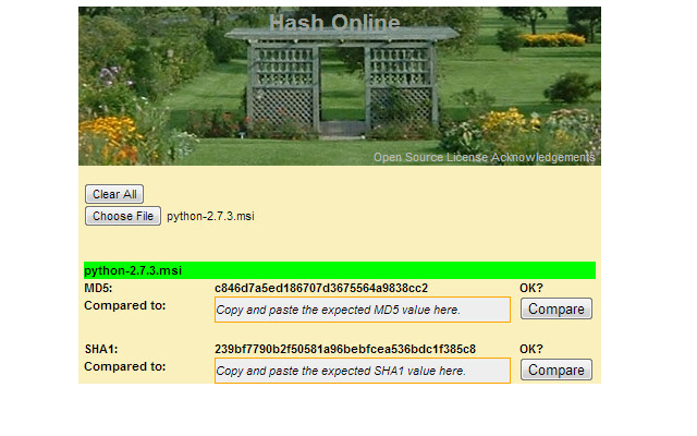 Hash Online chrome extension