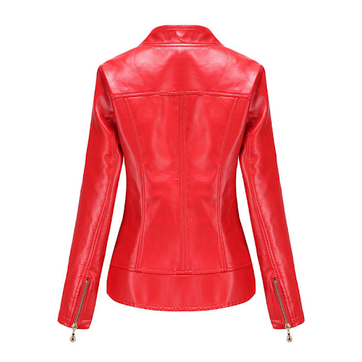 Title 4, Chaqueta de cuero de pus delgada chaqueta para ...
