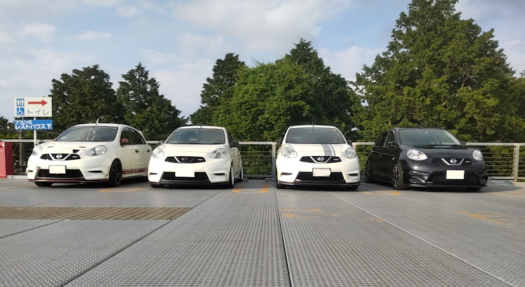 マーチのマーチコラボ・筑波山・朝日峠駐車場・エアコンパネル打ち替え・ドライブに関するカスタム事例の投稿画像1枚目