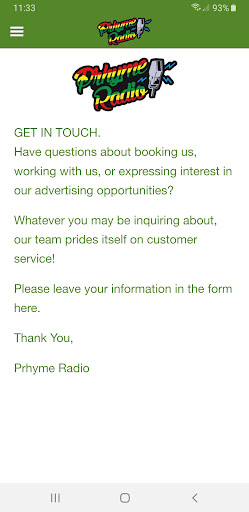 Screenshot Prhyme Radio
