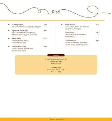 Cafe Mangii menu 