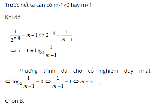 Ví dụ cách giải phương trình mũ có chứa tham số