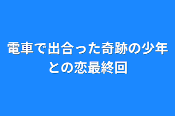 電車で出合った奇跡の少年との恋最終回