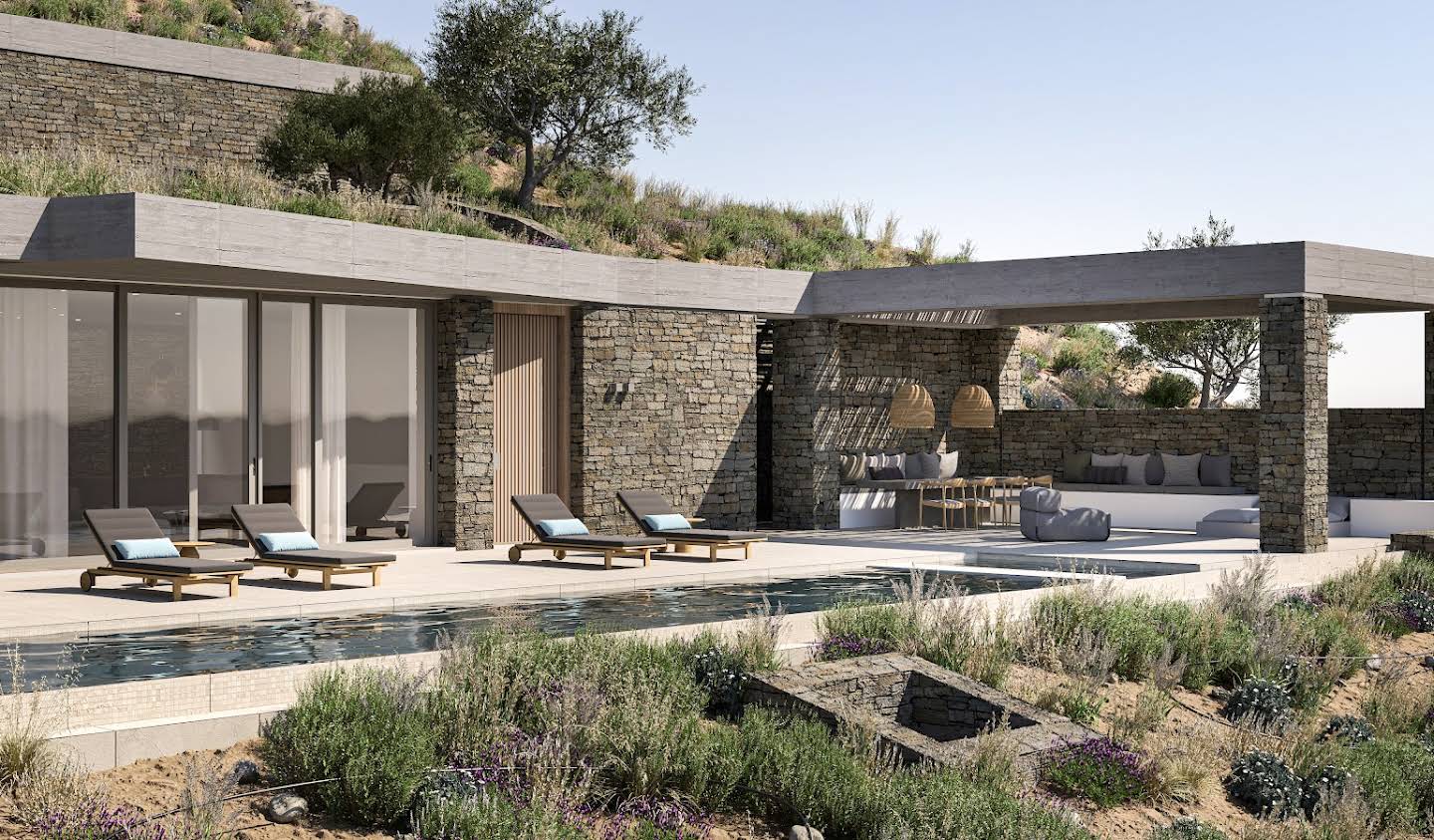 Villa avec piscine et jardin Paros