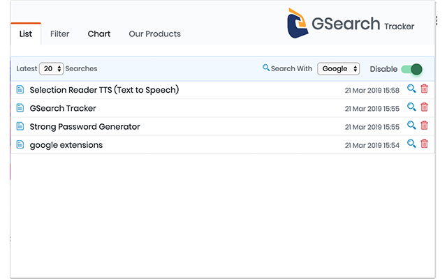 GSearch Tracker Preview image 2