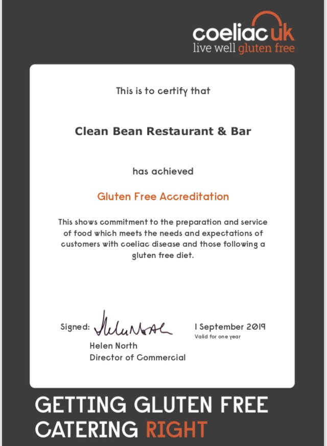 Coeliac UK Accredited