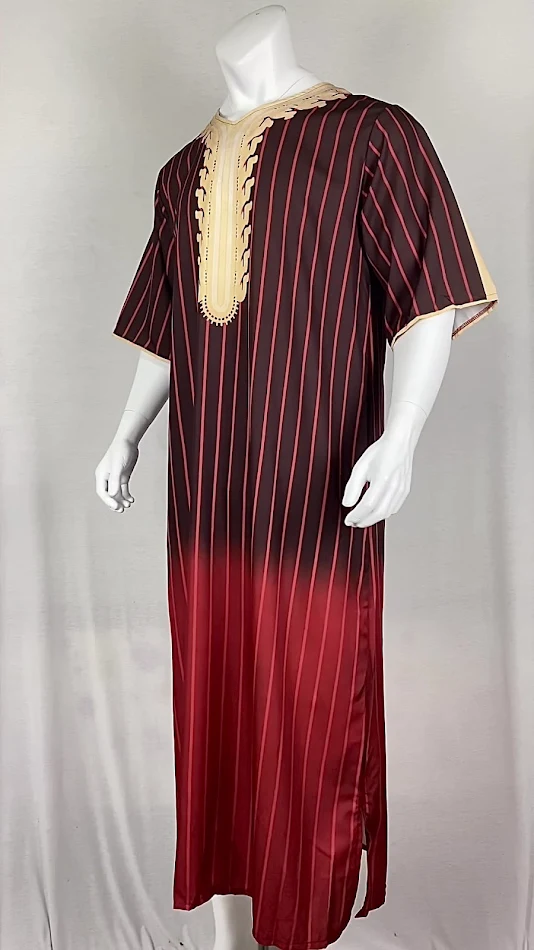 Roupa masculina estilo étnico, solta, casual, decote em V, manga longa, ideal para relaxar com estilo e conforto. Perfeita para um visual casual e elegante.