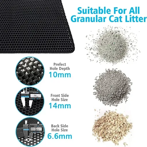 Cat Litter Mat Pet Toilet Waterproof Double Layer Pet Litter Box Mat Nonslip Sand Cat Washable Mat Clean Pad Pet Clean S
