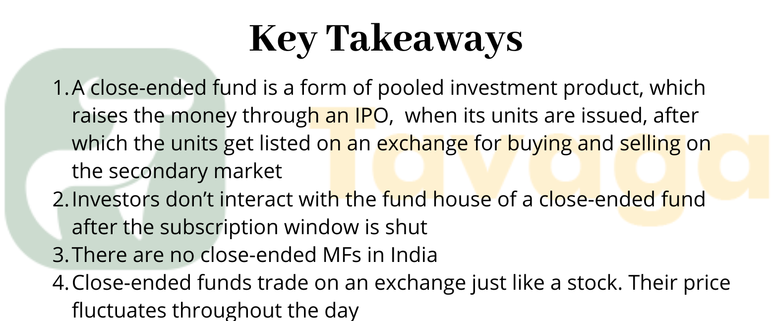 What is a close ended fund