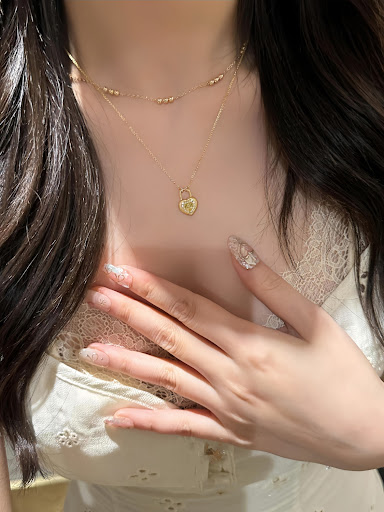 Title 3, Gold-plated heavy industry loving heart lock he...