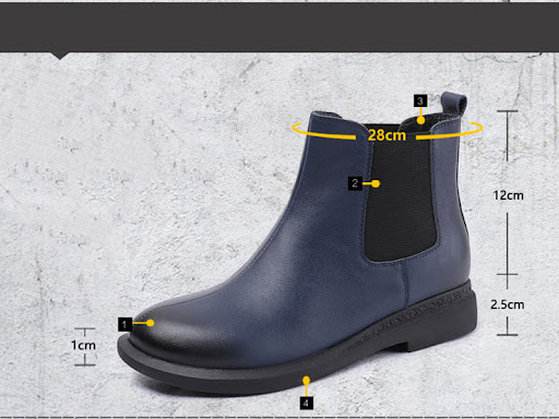 Title 10, Round Toe Simple Flat Cotton Shoes and Ankle Bo...