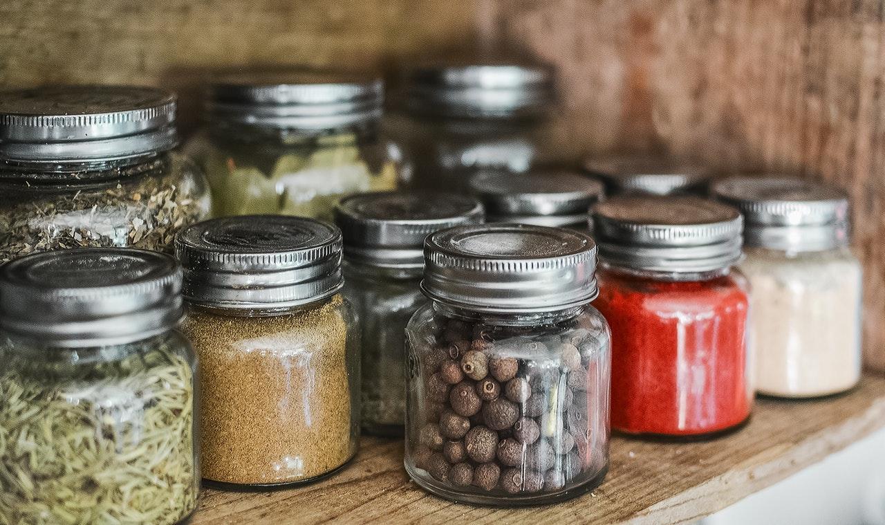 jars with spices