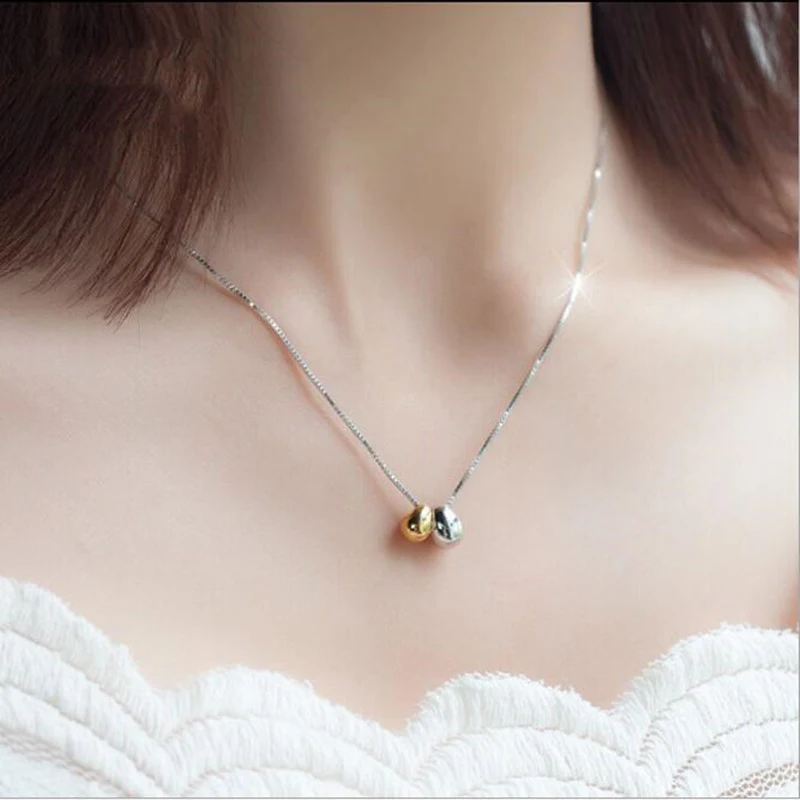 Angel Double Egg Pendant Necklace