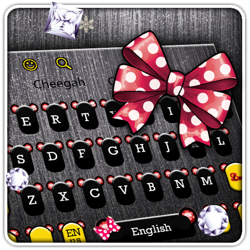 Cute Micky Bowknot Keyboard Theme