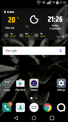 Simple weather clock widget