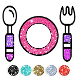 Cover Image of Download Kitchen Coloring Book With Animation - Glitter 2.0 APK