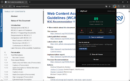 AllyProof: WCAG Audit, AI Fixes & VPAT screenshot 1