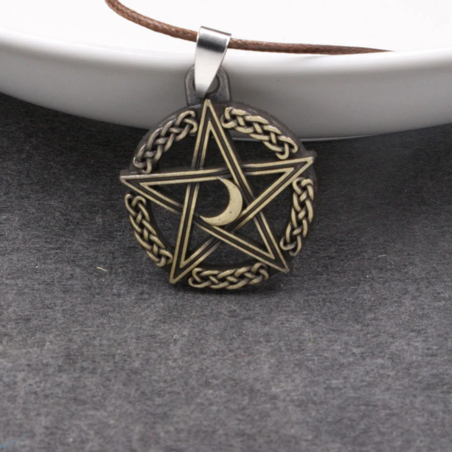 Lege Maan Vijfpuntige Ster Ketting Mode Persoonlijkheid Sieraden Cadeau Uniek Stijlvol Elegant Charmant Modern
