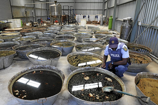 Police intelligence have made a drug bust at a property owned by former Kaizer Chiefs striker and TV soccer commentator Mike Mangena in Hillside, Randfontein..