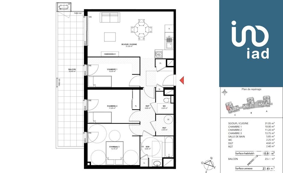 Vente appartement 4 pièces 80 m² à Marseille 11ème (13011), 520 000 €