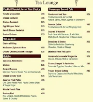 Lord William Tea Lounge menu 1