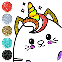 Kawaii Coloring Game Glitter