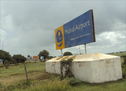 BIG PLANS: The entrance of Malindi Airport on June 27, 2012.