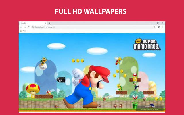 Super Mario Bros Wallpapers and New Tab