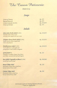 The Crown Patisserie menu 4