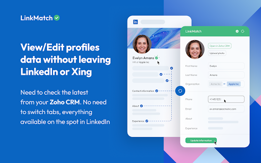 LinkMatch For Zoho CRM