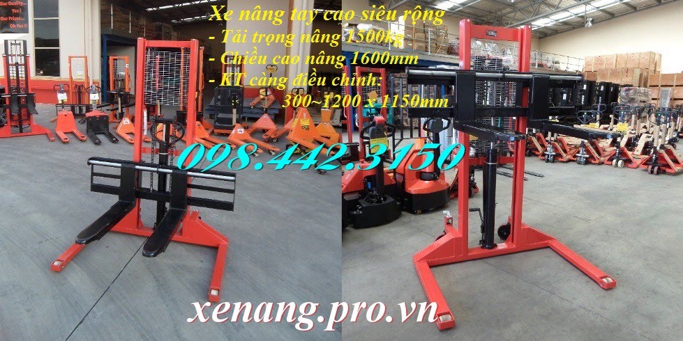 Xe nâng tay cao siêu rộng 1200mm