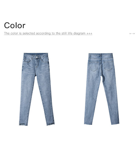 Title 21, Womens Retro Stretch Irregular Little Feet Jea...