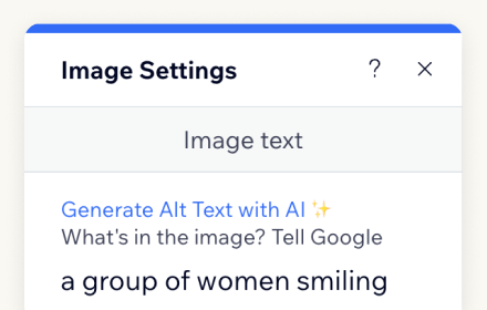 AI Alt Text for Wix Preview image 0